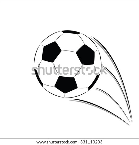 Flying Soccer Ball Stock Vector 264869633 - Shutterstock