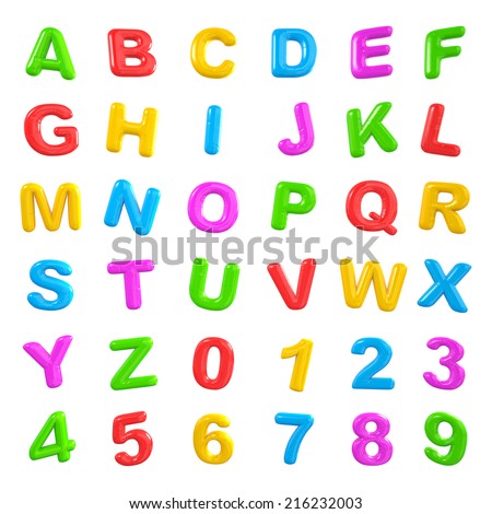 Illustration Alphabet Set Associate Objects Number Stock Vector ...