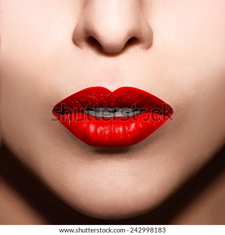 Sexy Lips Beauty Red Lips Makeup Stock Photo 135405131 - Shutterstock