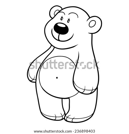 Coloring Book Polar Bear Stock Vector 236898403 - Shutterstock