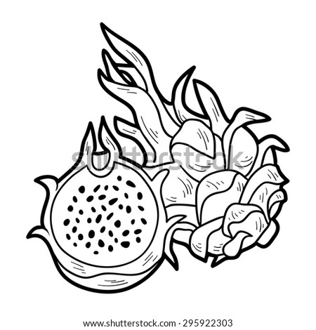 Download Black White Cartoon Vector Illustration Strawberry Stock ...