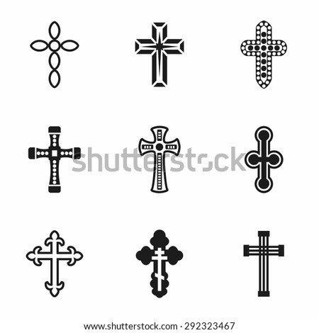 Set Crosses Vector Eps 10 Stock Vector 132019568 - Shutterstock