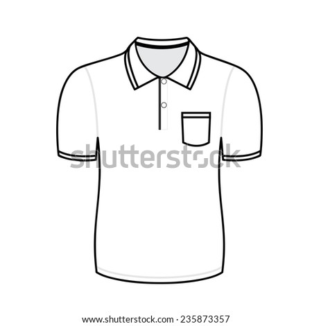 Men Button Polo Shirt Template Stock Vector 523007230 - Shutterstock