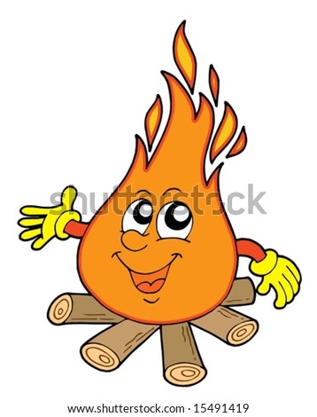 Dangerous Camp Fire Vector Illustration Stock Vector 15491425