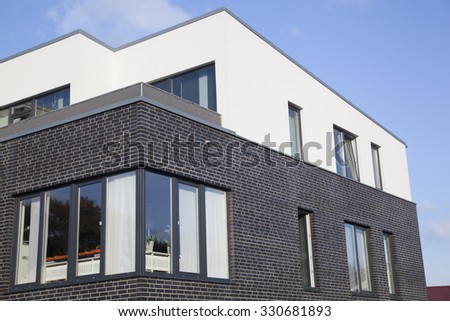 Facade Modern Apartment Building Frankfurt Germany Stock Photo ...  Facade of a modern apartment building