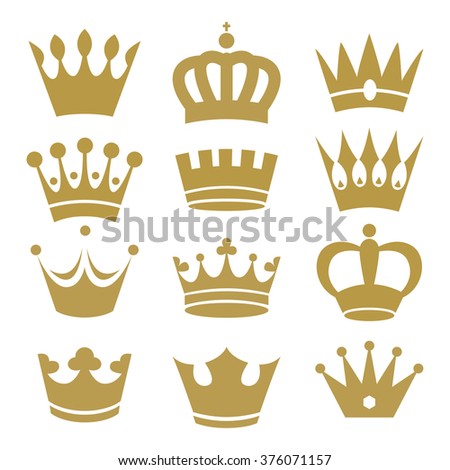 Crown Icons Stock Vector 221711887 - Shutterstock