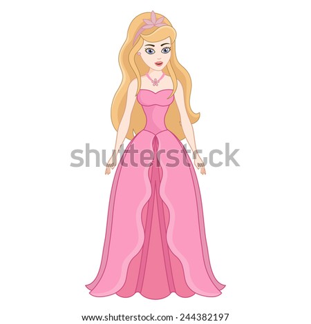 Illustration Beautiful Princess Stock Vector 243928417 - Shutterstock