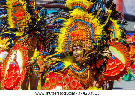 January 24th 2016 Iloilo Philippines Festival Stock Photo 370264187 ...