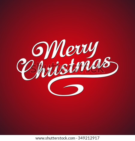 Merry Christmas Hand Lettering Handmade Calligraphy Stock Vector ...