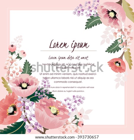 Vector Illustration Beautiful Floral Border Cherry Stock Vector ...