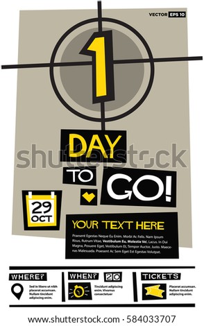 1 Day Go Flat Style Vector Stock Vector 584033722 