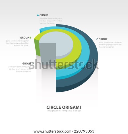 circle vector origami Diagram Vector Stock Font Presentation Numbers Infographic