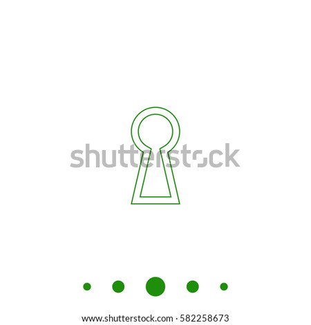 Keyhole Icon Vector Stock Vector 596301959 - Shutterstock