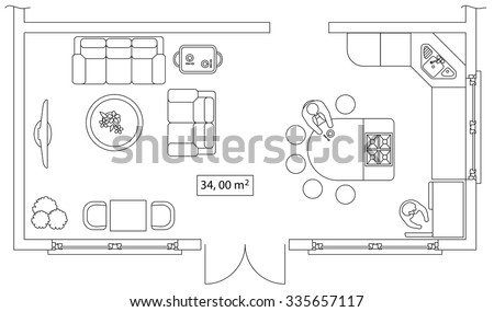 Furniture Design Elements architectural set furniture design elements plan stock vector Furniture Design Elements architectural set furniture design elements plan stock vector