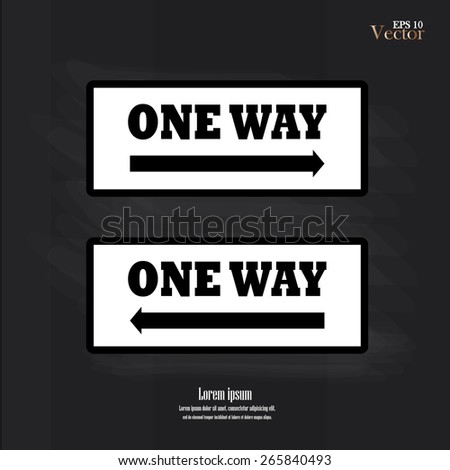 One Way Signroad Way Sign Vector Stock Vector 233634562 - Shutterstock
