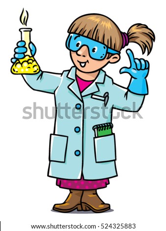 Cartoon Character Biochemist Stock Vector 126871745 - Shutterstock