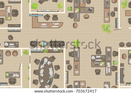 Seamless Pattern Office Top View People Stock Vector 587741765 ...