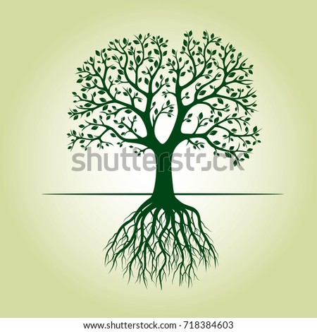 Tree Casts Shadow Place Text Vector Stock Vector 105986438 - Shutterstock