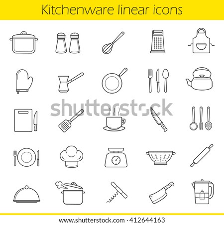 Restaurant Kitchenware set 24 kitchen items gray vector stock vector 422253745 - shutterstock Restaurant Kitchenware set 24 kitchen items gray vector stock vector 422253745 - shutterstock