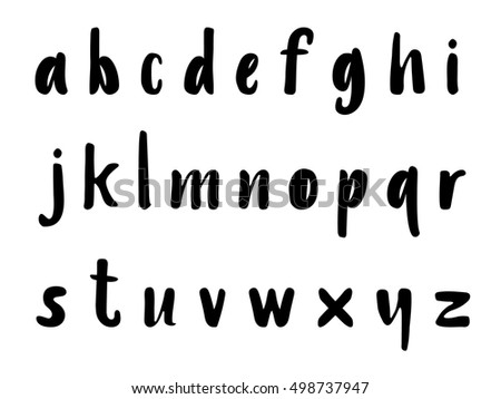 Watercolor Hand Drawn Alphabet Vector Illustration Stock Vector ...