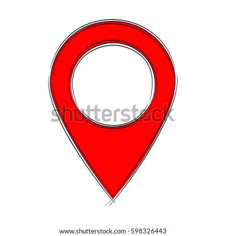 Marker Location Icon Stock Vector 594957905 - Shutterstock