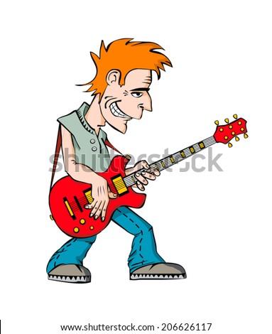 Rock Roll Pig Playing Guitar Solo Stock Vector 89545825 - Shutterstock