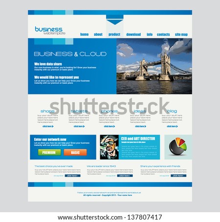 Mega Collection Flat Style Website Templates Stock Vector 228996412 Shutterstock Class Website Template