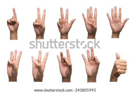 Number 110 Kid Hand Spelling American Stock Photo 175609088 - Shutterstock