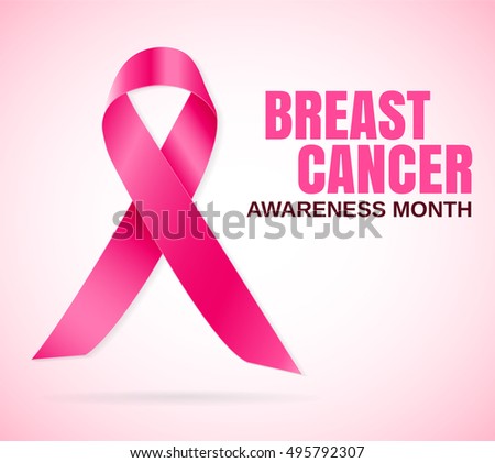Breast Ribbon Long Shadow Pink Ribbon Stock Vector 307389062  Shutterstock