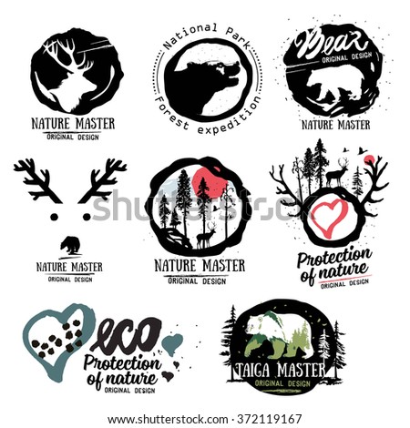 stock illustration forest national park logo outdoor activity camping nature exploration symbol vect stock illustration forest national park logo outdoor activity camping nature exploration symbol vect