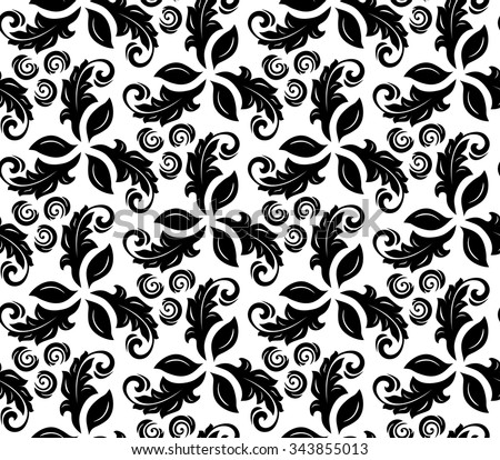 Royal Scroll Pattern Vol Black 01 Stock Vector 3310171 - Shutterstock