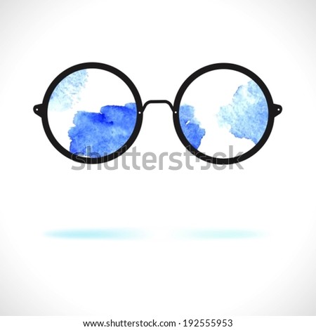 Two Pair Cartoon Reading Glasses New Stock Vector 81642952 - Shutterstock