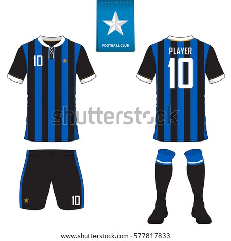 Download Set Soccer Jersey Football Kit Template Stock Vector ...