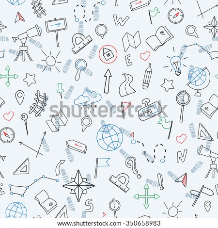 Geography Geology Education Subject Handwriting Doodle Stock Vector ...