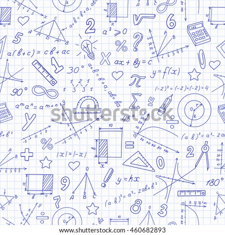 Hand Drawn Vector School Set Mathematics Stock Vector 330977948 ...