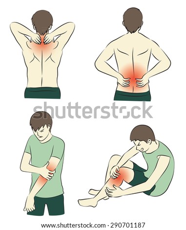 Hurt Back Man Stock Vector 350367704 - Shutterstock