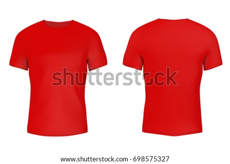 Red Tshirts Front Back Used Design Stock Photo 542945665 - Shutterstock