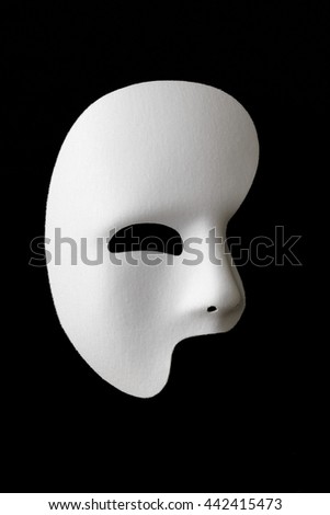 White Phantom Opera Half Face Mask Stock Photo 22286398 - Shutterstock