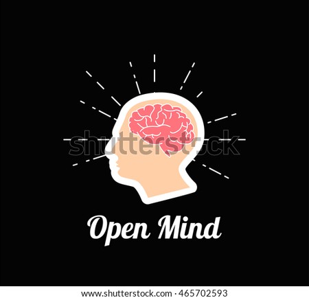 stock vector open mind human brain 465702593