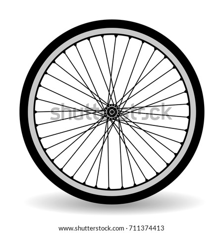 Silhouette Bicycle Wheel Stock Vector 144125206 - Shutterstock