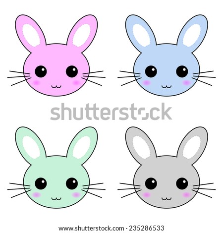 This Illustration Cute Kawaii Cartoon Mouse Stock Illustration ...