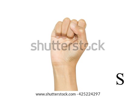 Finger Spelling Alphabet American Sign Language Stock Photo 425224276 ...