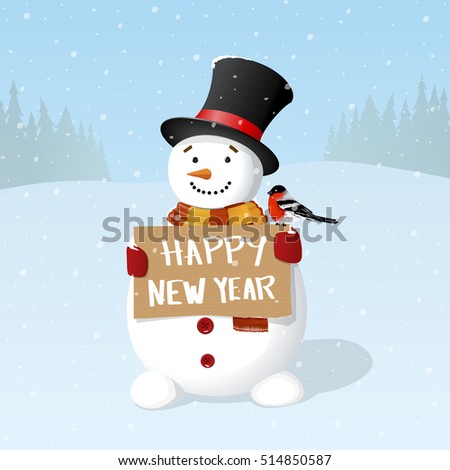 Santa Snowman Christmas Card Stock Vector 85432999 - Shutterstock