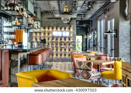 Mexican Restaurant Kitchen Equipment halflighted hall loft style mexican restaurant stock photo Mexican Restaurant Kitchen Equipment halflighted hall loft style mexican restaurant stock photo