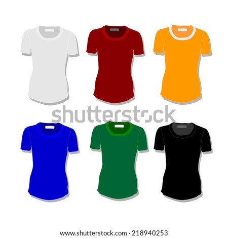 Set Templates Colored Polo Shirts Men Stock Vector 185262941 - Shutterstock