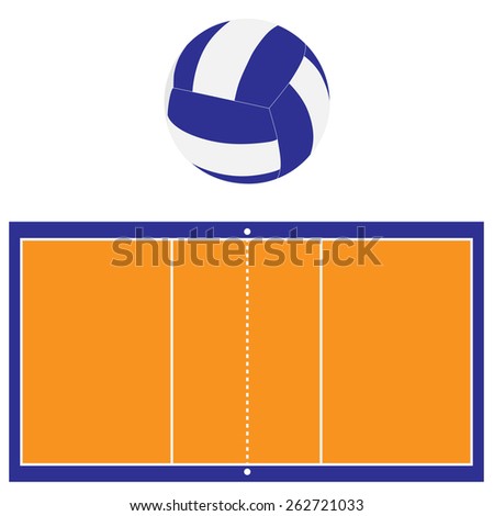Vector Illustration Beach Volleyball Net Orange Stock Vector 359704340 ...