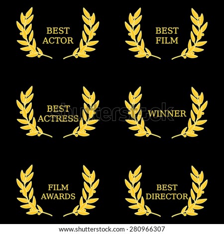 Awards Winner Wreath 2017 Text Golden Stock Vector 573783550 - Shutterstock