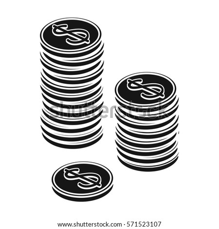 Seven Coins Dollar Sign Cartoon Vector Stock Vector 181937807