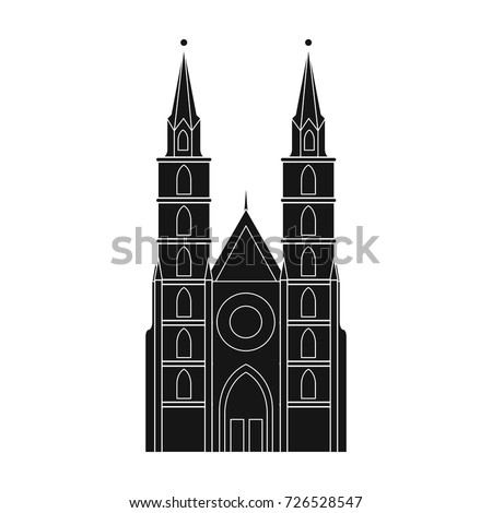 Cathedral Gothic Architecture Vector Drawn Illustration Stock Vector ...