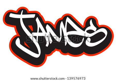 Bryan Graffiti Font Style Name Hiphop Stock Vector 139576766 - Shutterstock